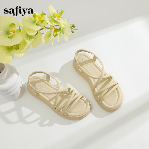 Safiya/索菲娅2024年露趾厚底外穿轻便单鞋休闲松糕凉鞋女 SF42115409 商品图11