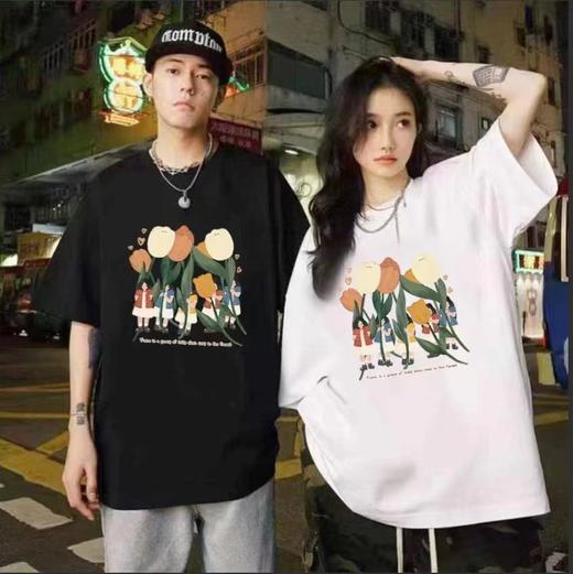 【限时价】喜出100%棉-X森林女孩 印花情侣T恤 商品图0