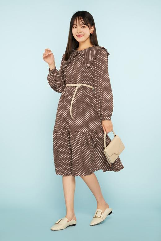 ANSUABEL 娃娃领披肩波点连衣裙 11322 商品图0