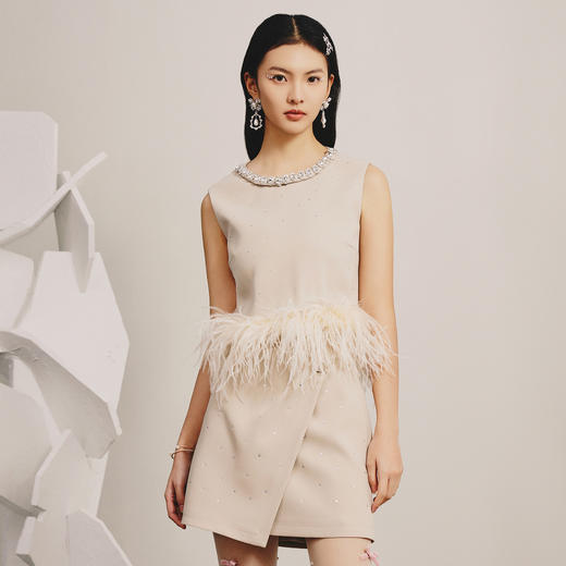 精致复古感华丽烫钻上衣女马夹 商品图0