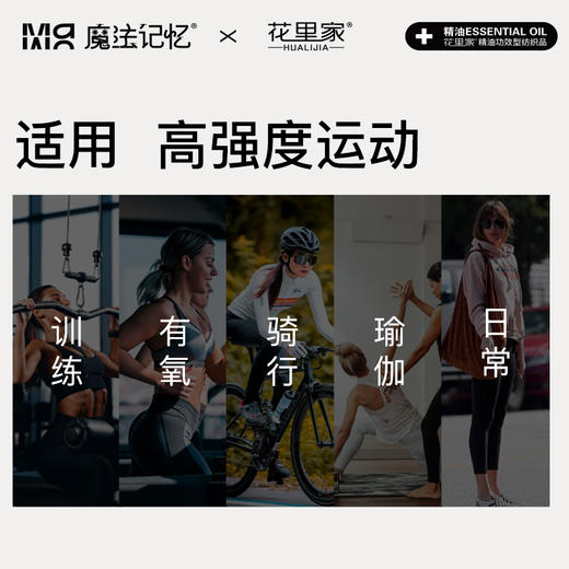 花里家高腰瑜伽裤女健身跑步紧身运动裤子精油美肤润肤提臀弹力裤 商品图3