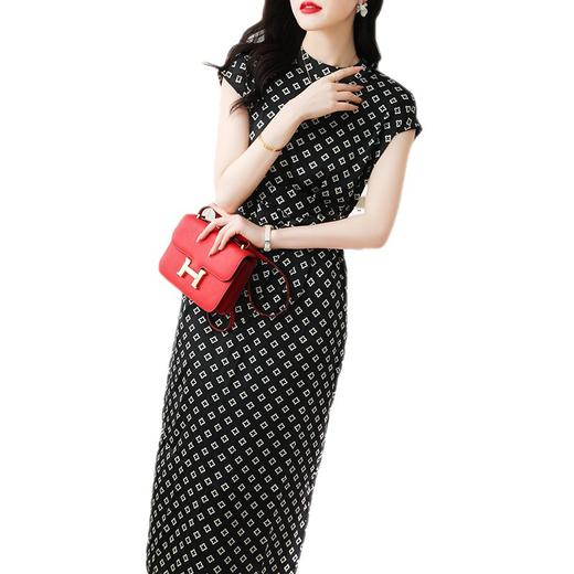 高级感印花，收腰显瘦雪纺连衣裙FD-D251653 商品图4