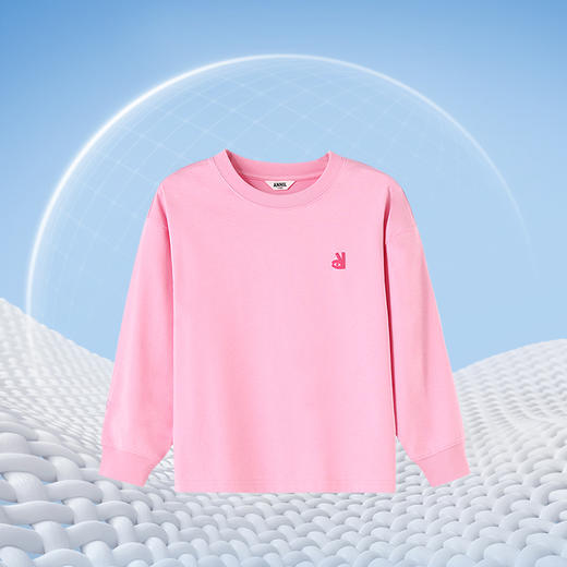 【抗菌防螨虫】男女凉感亲子装长袖圆领T恤安奈儿童装实体店同款AM331907 商品图2