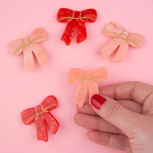 北京仓｜Coucou Suzette-Barrette Rouge-淡粉色蝴蝶结 发夹［法国设计师］ 商品图8