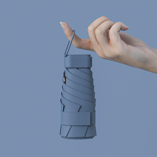 【防晒神器，黑胶小巧便携】防紫外线UPF50+，六折环扣扁伞。环扣折叠遮阳伞包包伞，小巧机智，包包随手带！40°C晒不黑，多波段防晒，抗风雨。享受阳光，拒绝晒伤！ 商品图6