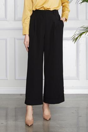 LNNNS 简约直身黑色长裤 11325