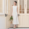 西遇宽松温柔系露背连衣裙女夏季新款无袖减龄长款短袖梭织裙D1040748 商品缩略图1