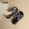 ZHR罗马凉鞋女2024年夏新款露趾软底拖鞋厚底外穿一字扣沙滩鞋 商品缩略图8