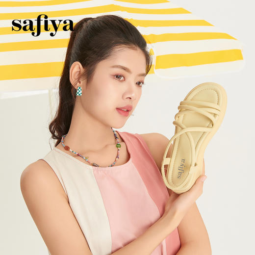 Safiya/索菲娅2024年露趾厚底外穿轻便单鞋休闲松糕凉鞋女 SF42115409 商品图12