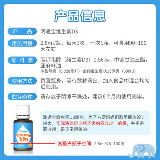 滴适宝维生素D3    600IU 商品图2