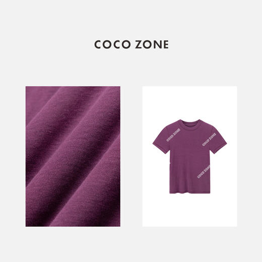 COCO ZONE2024“酱紫T"夏季复古圆领修身短袖T恤时尚显瘦上衣CC1B0671 商品图2
