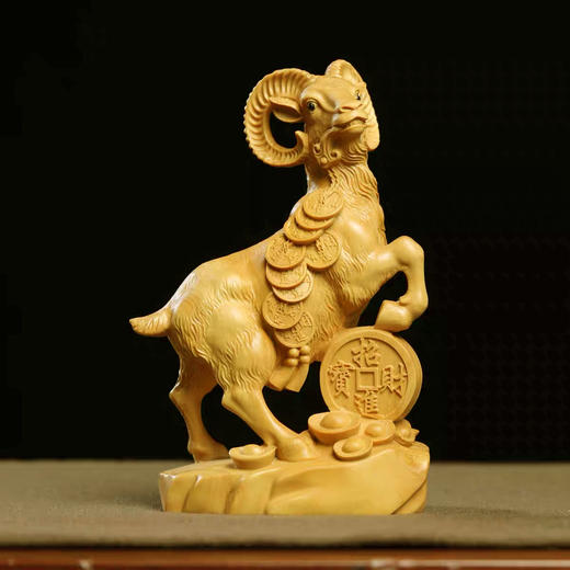 招财羊°黄杨小摆件 商品图0