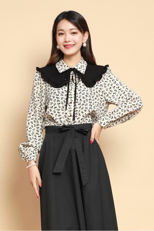 ANSUABEL 可拆卸娃娃领碎花衬衣 11313 商品图0