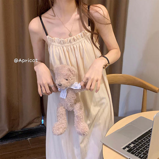 【公主风纯欲，韩系吊带睡裙女】新款吊带睡裙女夏公主风，面料柔软亲肤透气，可爱性感纯欲夏季可外穿女士款夏天睡衣家居服QQ 商品图0