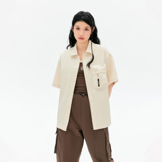 【黄子韬同款】YKYB黄子韬工装短袖衬衫中性2025夏季新款小众别致外套潮牌衬衣女 商品图1