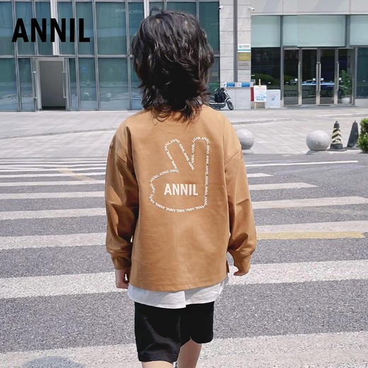 【抗菌防螨虫】男女凉感亲子装长袖圆领T恤安奈儿童装实体店同款AM331907 商品图6