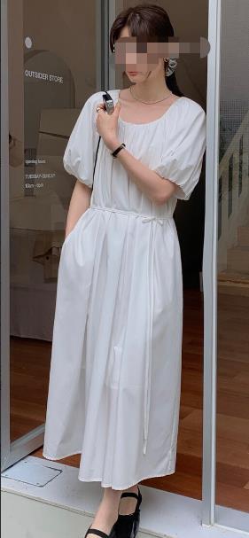 【门店同款】ENJOY夏季松弛-简约纯色连衣裙 157303384 商品图0