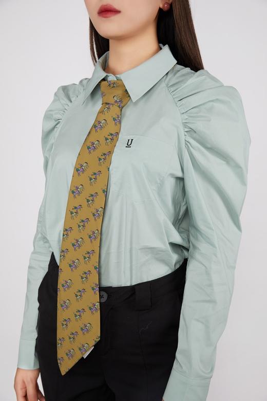 ANSUABEL 领带装饰泡泡袖衬衣 11268 商品图3