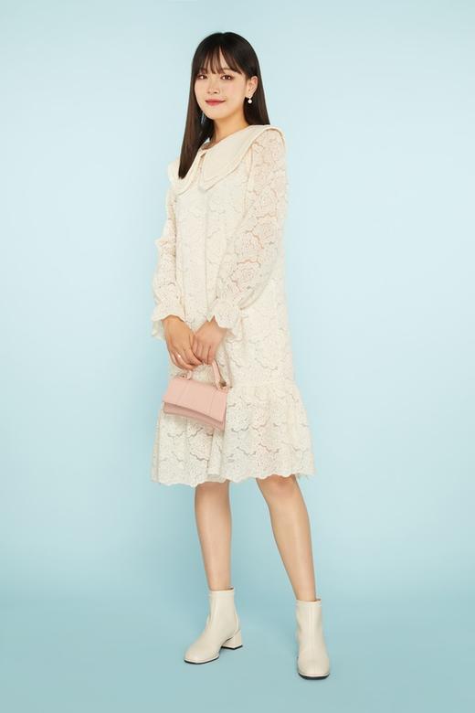 amadella 娃娃领刺绣蕾丝连衣裙 11348 商品图0