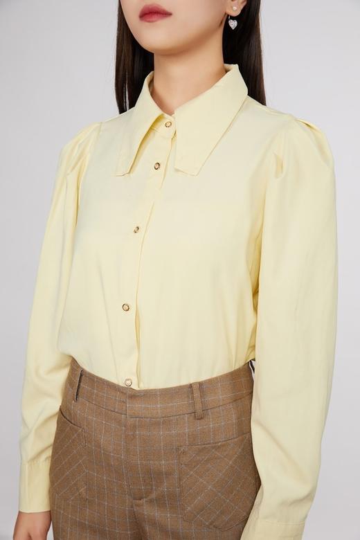 amadella 黄色泡泡袖气质百搭长袖衬衣 11317 商品图3