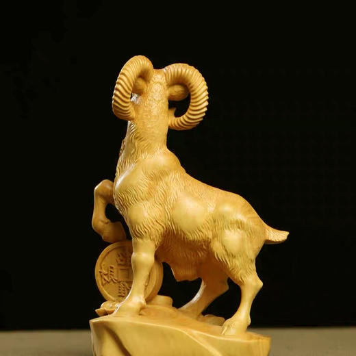 招财羊°黄杨小摆件 商品图3