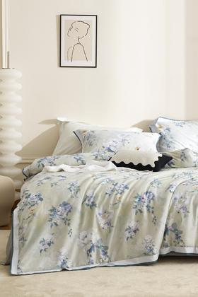 利路米新款美式长绒棉贡缎四件套 归愿绿