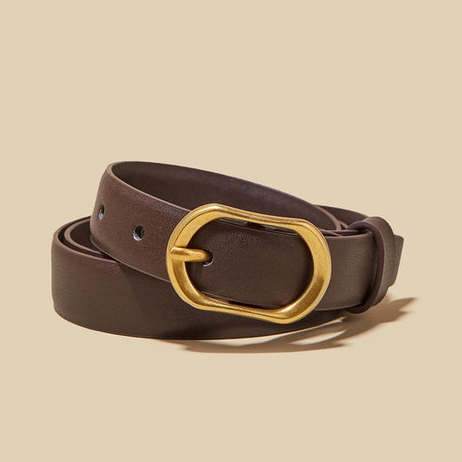 Safiya/索菲娅简约百搭2023新款二层牛皮百搭针扣女腰带牛仔裤腰带皮带皮带SF505011Y 商品图6