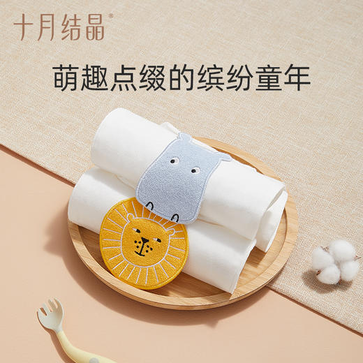 婴儿吸汗巾宝宝儿童纯棉垫背巾3条装 商品图5