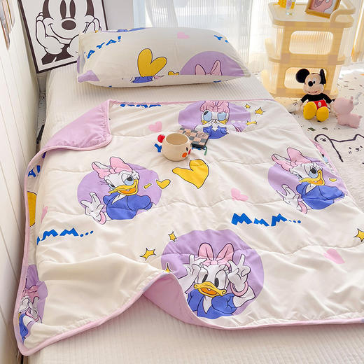 【整张羽丝棉填充，轻薄不压身~！】水洗棉儿童空调被A类卡通迪士妮夏被，洛卡棉夏凉被子幼儿园夏被，手感细腻柔软，呵护您的美好睡眠-QQ 商品图6