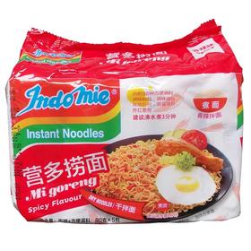 营多捞面(Indomie)香辣味干拌面80g*5袋/包