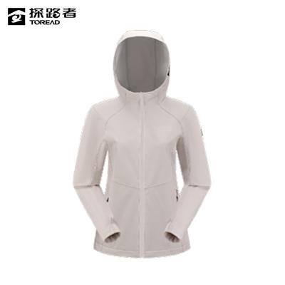 探路者旅行外套2024春夏新款女式连帽软壳外套TAEEAM82008-CJ7X 商品图0