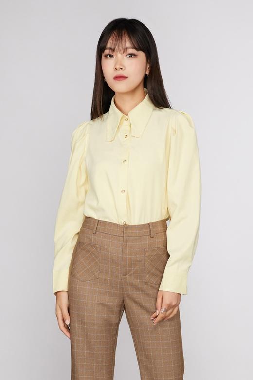 amadella 黄色泡泡袖气质百搭长袖衬衣 11317 商品图0