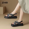 ZHR罗马凉鞋女2024年夏新款露趾软底拖鞋厚底外穿一字扣沙滩鞋 商品缩略图4