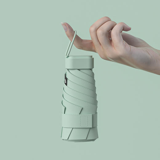 【防晒神器，黑胶小巧便携】防紫外线UPF50+，六折环扣扁伞。环扣折叠遮阳伞包包伞，小巧机智，包包随手带！40°C晒不黑，多波段防晒，抗风雨。享受阳光，拒绝晒伤！ 商品图10
