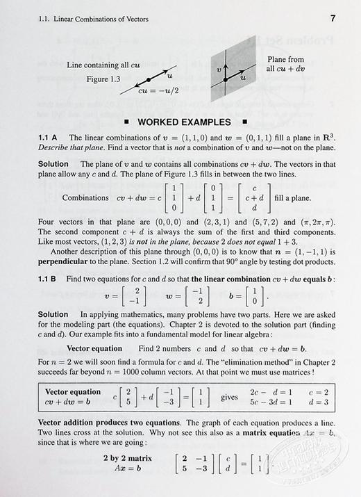 【中商原版】威廉 吉尔伯特 斯特朗 每个人的线性代数 Linear Algebra for Everyone 英文原版 Gilbert Strang 数学 商品图8