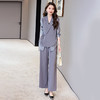 优雅新中式，拼接改良西装外套阔腿裤两件套HR-KJFA862 商品缩略图7