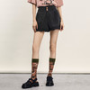 谜底短裤女士2024夏季新款时尚百搭高腰宽松刺绣直筒裤242MK0653 商品缩略图0