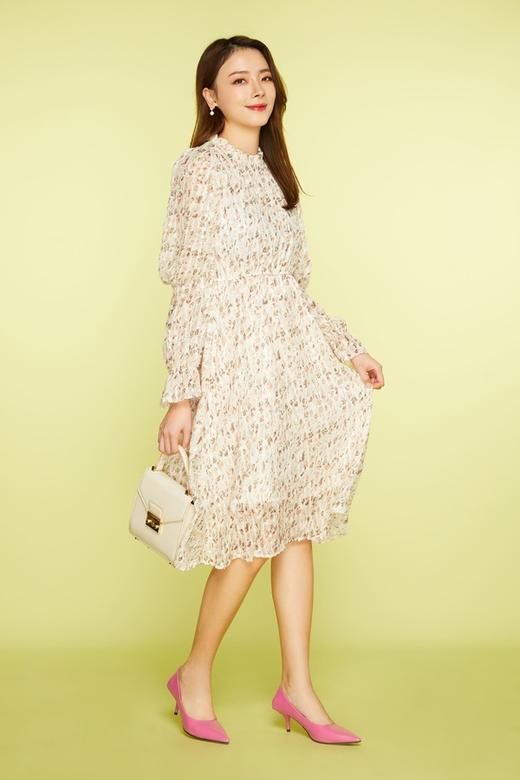 L.Fleuri 荷叶边立领印花连衣裙 11336 商品图4