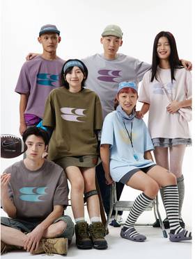 24莫兰迪低饱和多色3C经典LOGO短袖teeT恤