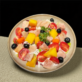 酸奶酪鸡肉芒果色拉