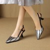 【预售5天】包头凉鞋2024年新款女夏季一字带高跟鞋细跟牛皮小清新时装女鞋子LD&6776 商品缩略图1