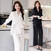 优雅新中式，拼接改良西装外套阔腿裤两件套HR-KJFA862 商品缩略图4
