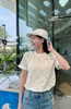 圆领装饰订珠蕾丝花短袖衫 3522040012 商品缩略图3