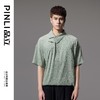 PINLI品立2024夏季新款纯色斜门襟短袖POLO衫潮牌休闲宽松男士T恤B242112080 商品缩略图2