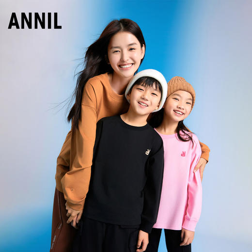【抗菌防螨虫】男女凉感亲子装长袖圆领T恤安奈儿童装实体店同款AM331907 商品图1