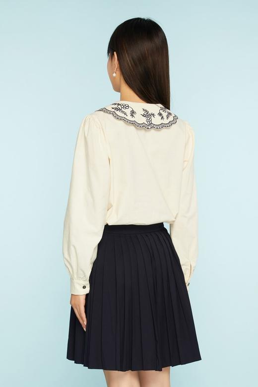 amadella 黑色刺绣花边领衬衣 11252 商品图2
