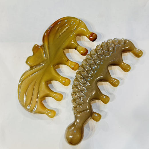 藏地手工｜牦牛角梳、刮痧板，送刮痧精油 商品图4