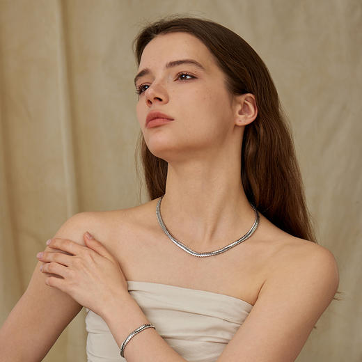 ARSIS｜自由搭配系列 宽蛇骨项链 商品图5