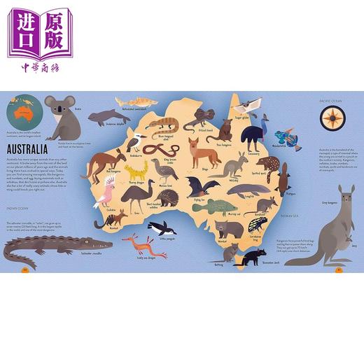 【中商原版】动物的图谱 Amazing Animal Atlas 英文原版 儿童科普绘本 自然知识百科图画书 精装进口图书 儿童读物7-12岁 商品图4