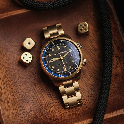 新款限量版SPINNAKER三角帆夜光锻造碳纤维盘面自动机械手表5111 商品图1